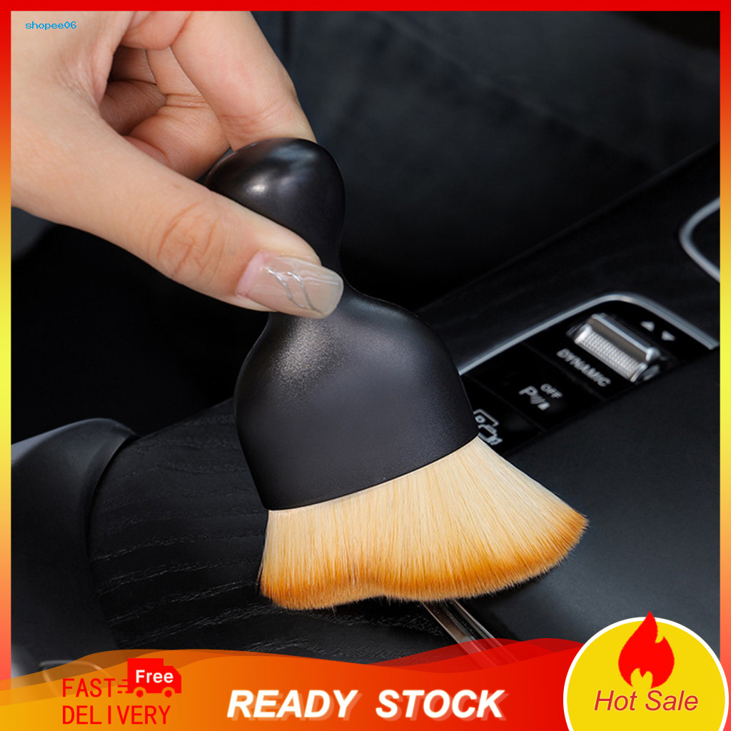 Car Interior Brush Cleaning Tool 2pcs Brushes Set – Air Vent Cleaner for Dust Removal Dashboard Console Detailing Keep