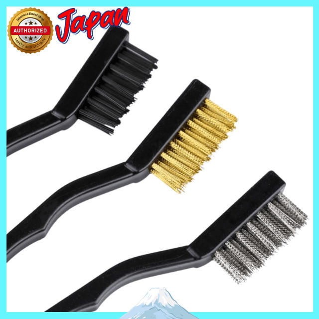 Escova de fio Scotch Pop 3 peças Set Mini limpeza ventoinha fendas aço inox escova cozinha limpeza ferramentas