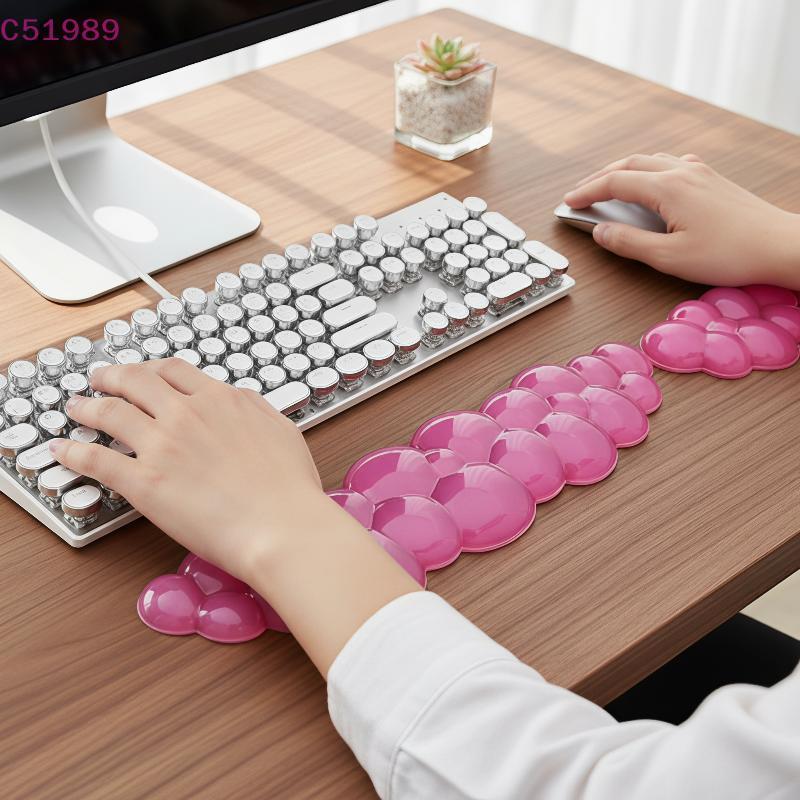 [kaan] Descanso De Pulso Para Teclado De Silicone Em Formato De Nuvem , À Prova D'água , Durável , Mouse , Almofada Escr