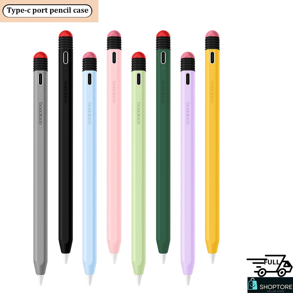 Capa Cane  gd 9th 10th 12th gen type-c capa de silicone para apple caneta anti-queda