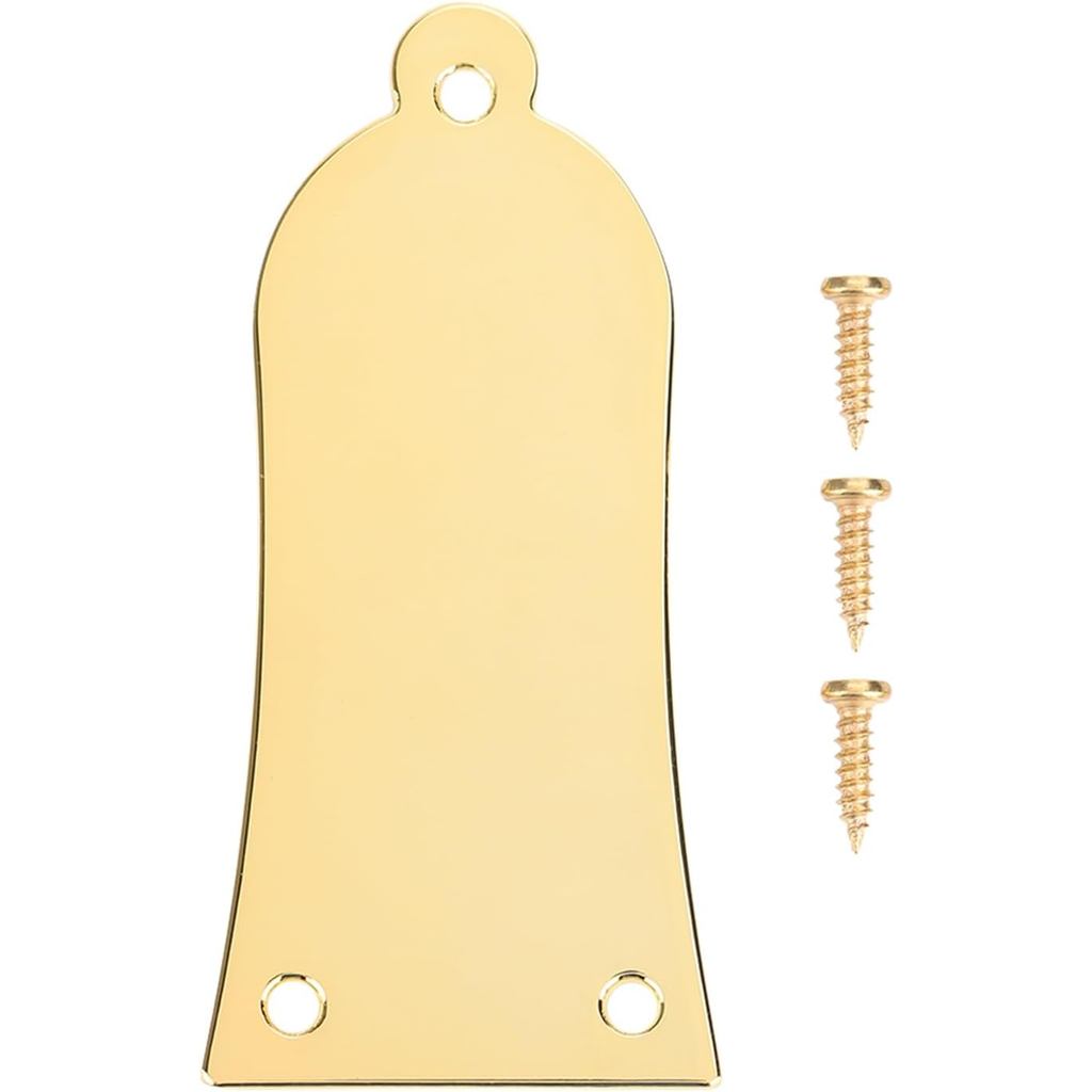 Truss Rod Cover Plate, Iron Electric Guitar Rod Cover, Gold 3 Holes Metal Truss Rod Cover with 3 Screws as Replacement P