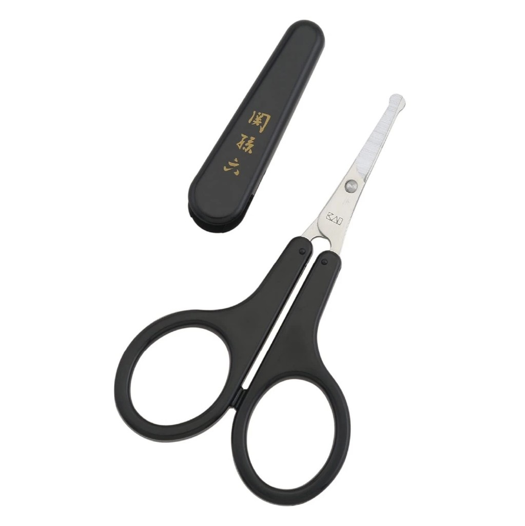 Kai Seki Magoroku Nose Hair Scissors Rounded Safety Thin Blade With Cap Made in Japan Direct From Japan