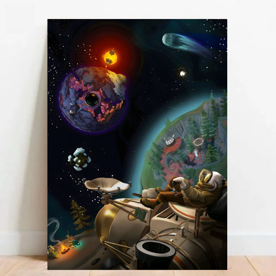Quadro Placa decorativa geek Outer Wilds Poster de Games video game 02
