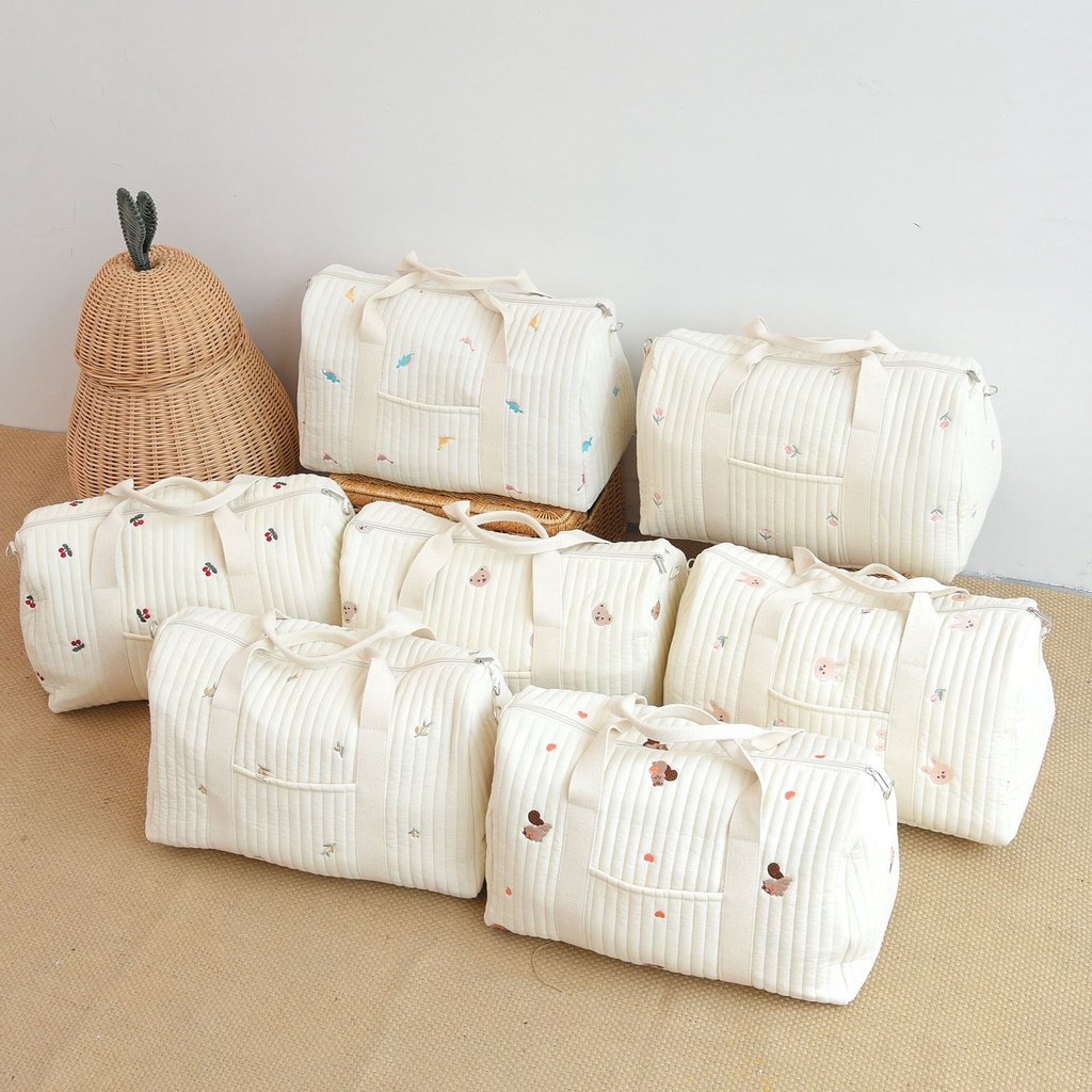 Bolsa Para Mãe , De Viagem Bebê , Bordado Coreano Curta Portátil De Grande Capacidade