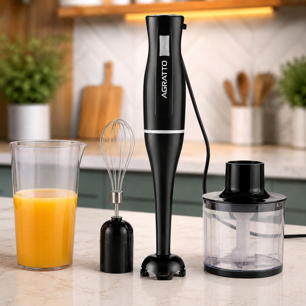 MIXER 3 EM 1 AMIX01-01 PRETO 700ML 200W 127V AGRATTO