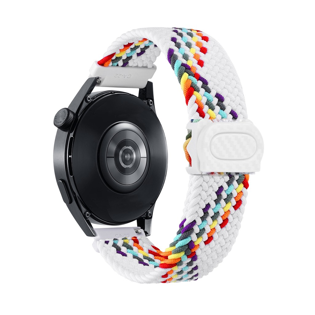 Adequado para Samsung watch6 Strap Padrão de fibra de carbono Snap Buckle Trançado Loop Strap Huawei watch GT3/4 Strap 2