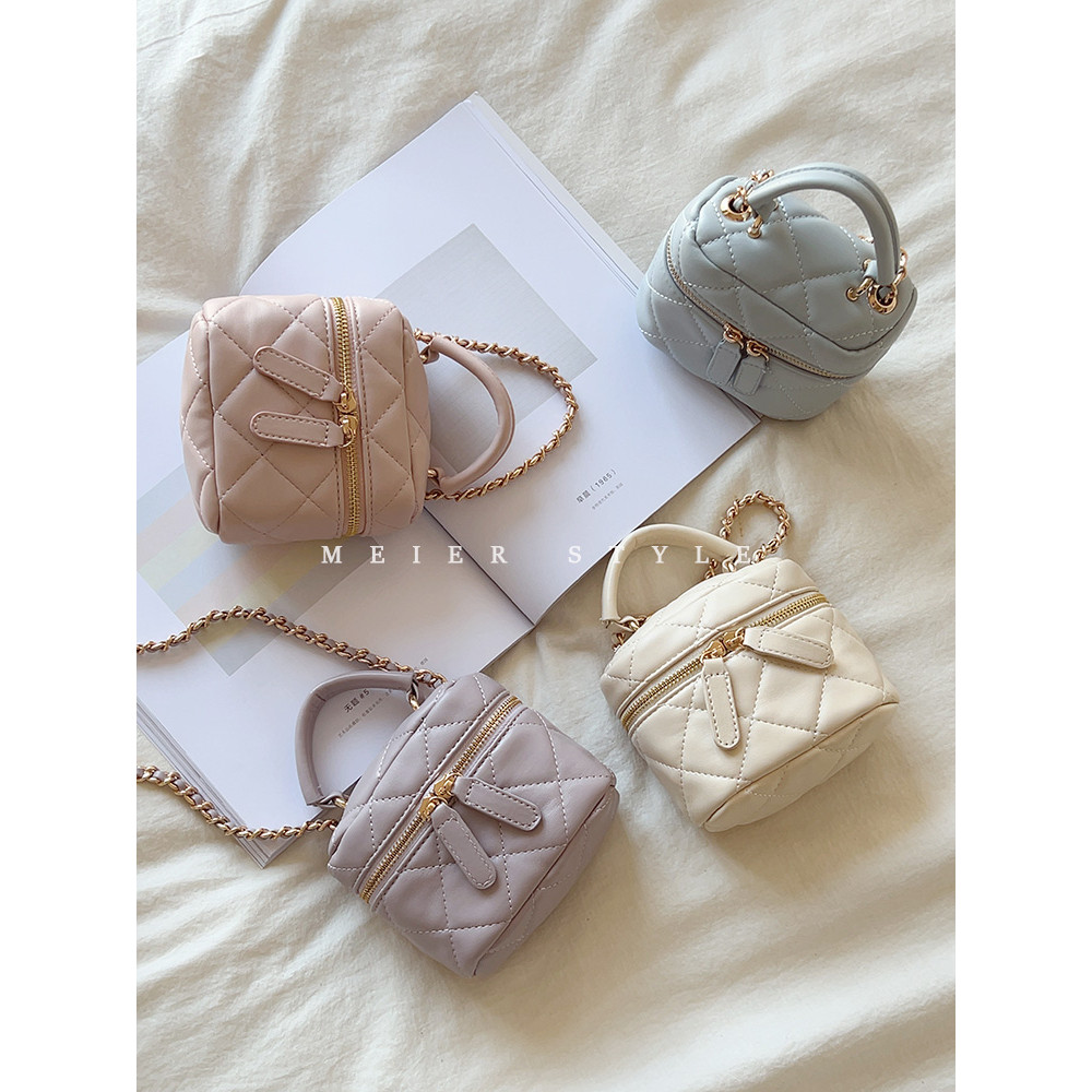 Coreia coreia ins Macaron batom saco diamante corrente saco Crossbody pequeno bolsa de moedas Mini bolsa 2023
