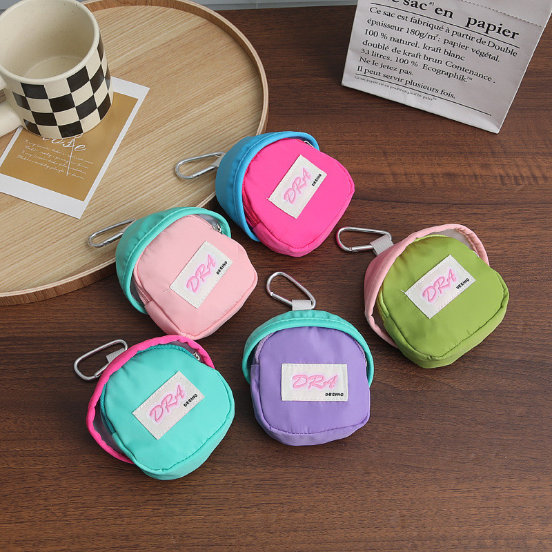 Cogumelo bolsa bonito Macaron moeda bolsa fone de ouvido bolsa batom saco de documentos pendurado fivela saco de escola