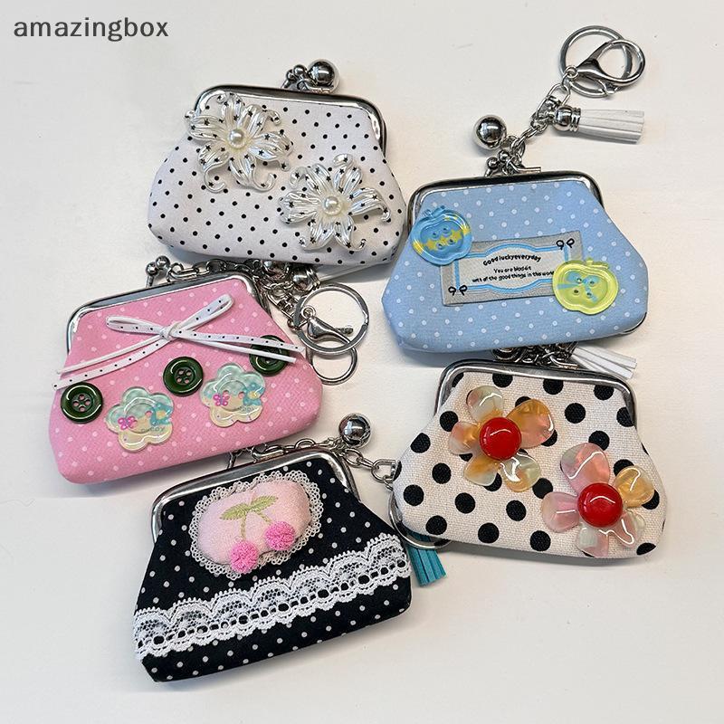 INS Estilo Polka Dot Moeda Bolsa 1 Pçs Leve Mini Fone De Ouvido Armazenamento Portátil Pequena Carteira Para Meninas Ado