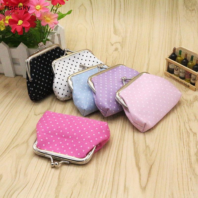 Kiss Lo Poet Coin Carteira Feminina Polka Dot Mini Bolsa Leve Portátil Pequena Para Senhoras Uso Diário