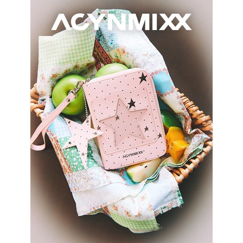 Acynmixx estrela Polka Dot dor saco titular do passaporte carteira integrada saco de armazenamento de documentos saco de
