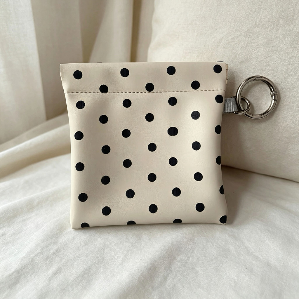 Saco de armazenamento de estilhaços Polka Dot moeda bolsa batom saco Material do plutônio pode pendurar saco portátil si