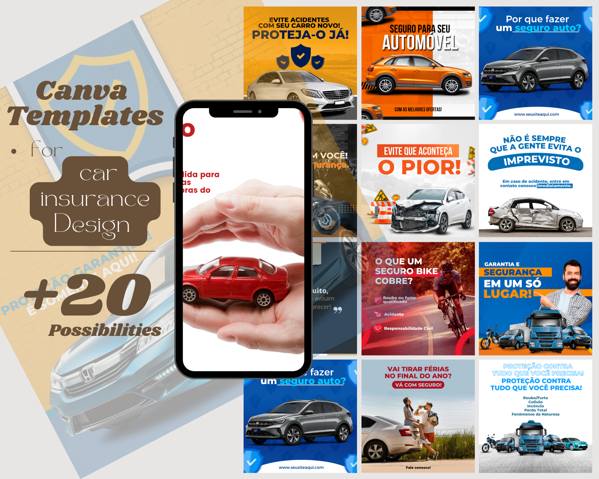 Canva Template car insurance +20 possibilities