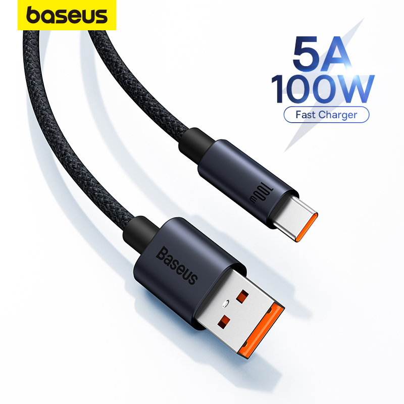 Cabo Tipo C Baseus USB 100W Para Huawei Honor Super Charge