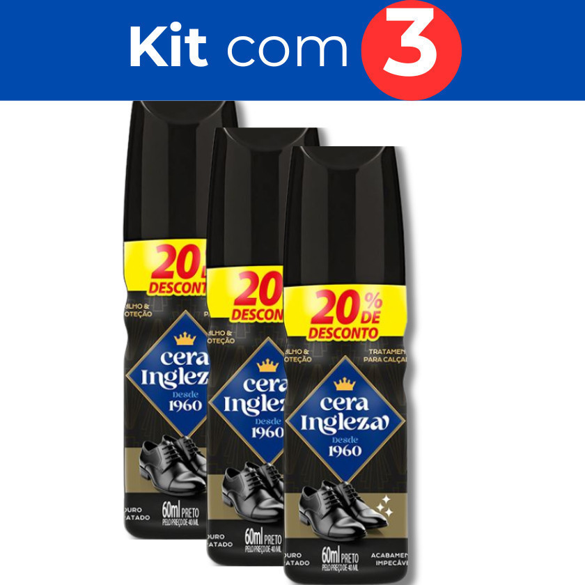 Ingleza liquida para Coturno Bota Militar Proteção e Brilho Couro  Graxa Preta cera botina polidor  60 ml promocional