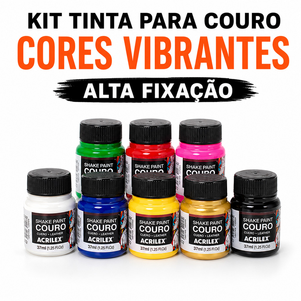 Tinta Pinta Couro Shake Paint Acrilex 37ml Tenis Sapato Bolsa Couro Sintetico Alta Fixação Premium Escolha A Cor