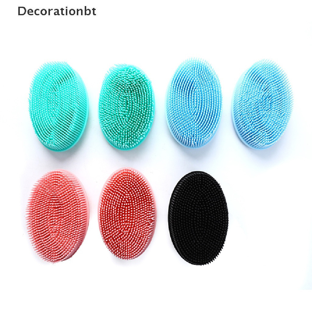 Dupla Face Escova De Banho Táctil De Silicone Para Cabelos Suaves Necessities Daily Shower Back Massage Rub