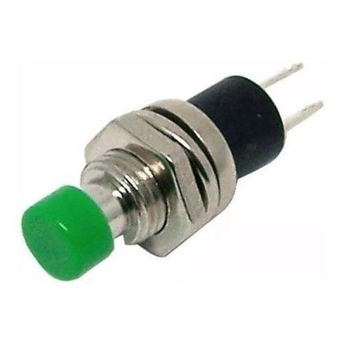 10 Peças - Chave Botão Pbs-110 Push-button Na Verde 2t