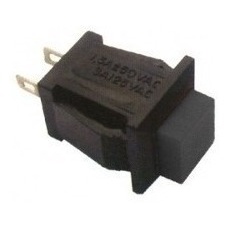 10 Peças - Chave Push Button Ds-429 Preto 2t Com Trava