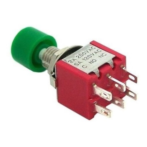 50 Peças - Chave Push Button 6 Terminais Ds-622 Sem Trava Vd