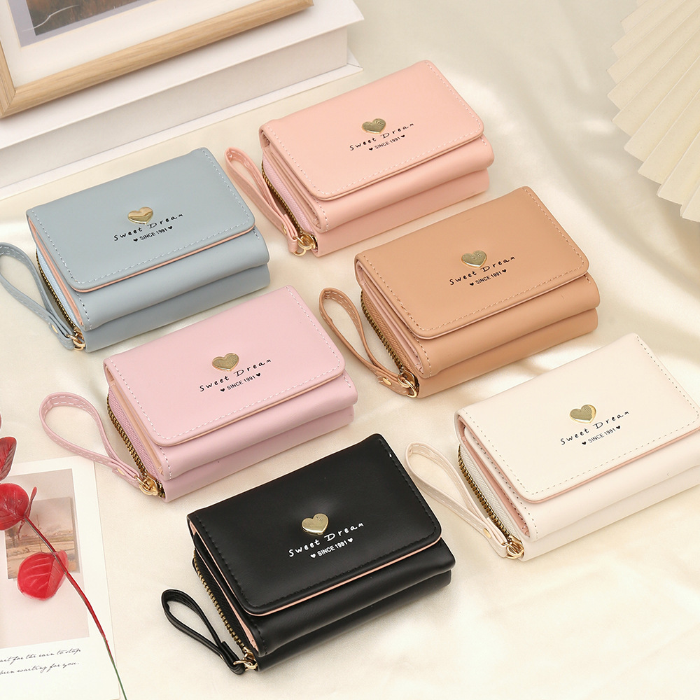 Nova Bolsa de Moeda Minimalista para Mulheres Estilo Coreano com Fivela, Múltiplos Slots para Cartões e Grande