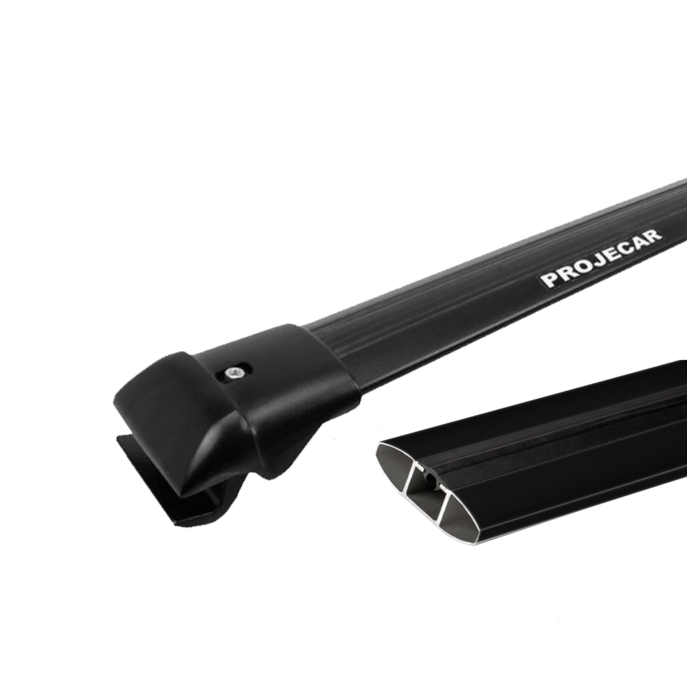 Rack de Teto Universal Projecar TS-2005 Travessa Slim Longarina Preta Par