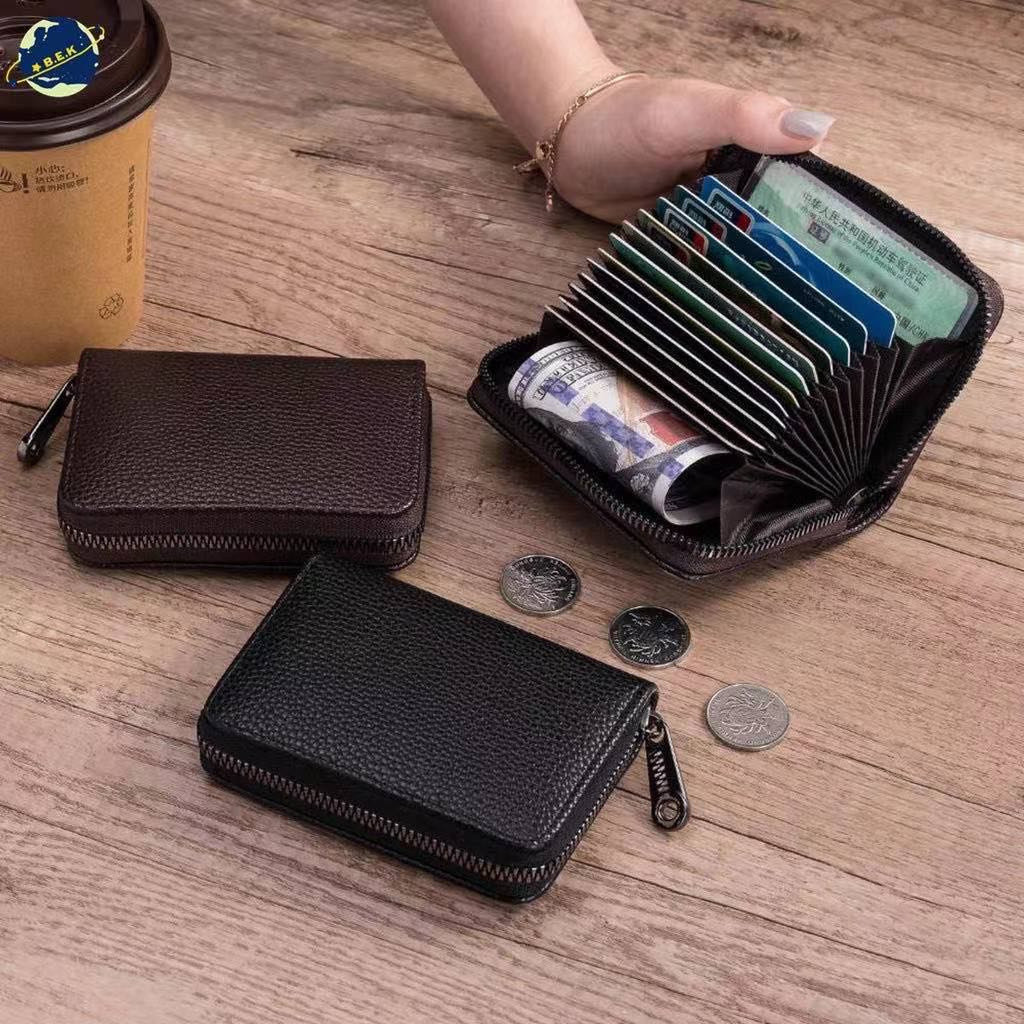 Leather Credit Card Wallet for Men and Women, Slim Small Business Card Holder DJ019 UETW