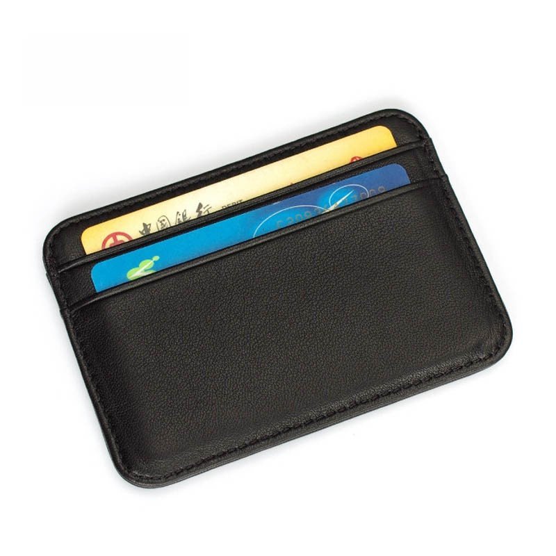 Super Slim Soft Sheepskin Genuine Leather Card Holder Mini Credit Card Wallet Men Thin Card Case Small Purse Business Ca