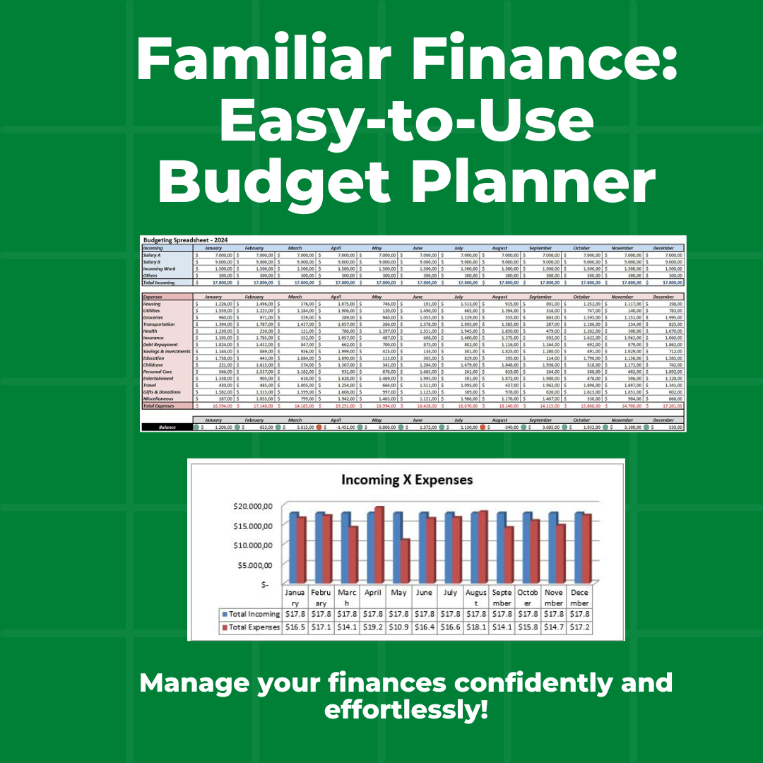 Familiar Finance: Easy-to-Use Budget Planner Spreadsheet
