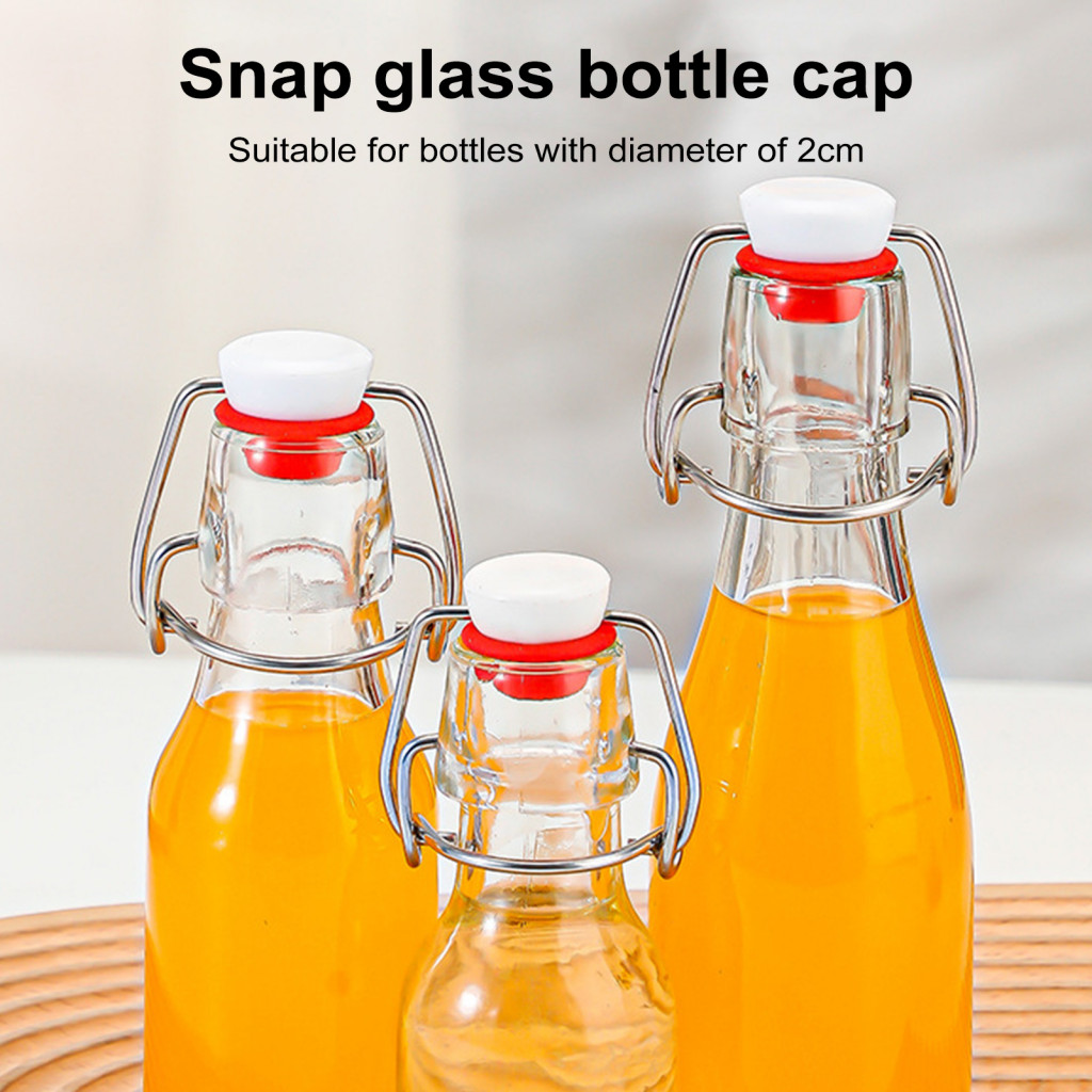 Bottle Cap Replacement Flip-top Lid 10pcs Stainless Steel Flip Top Airtight Caps for Home Brewing – Leak-proof Freshne