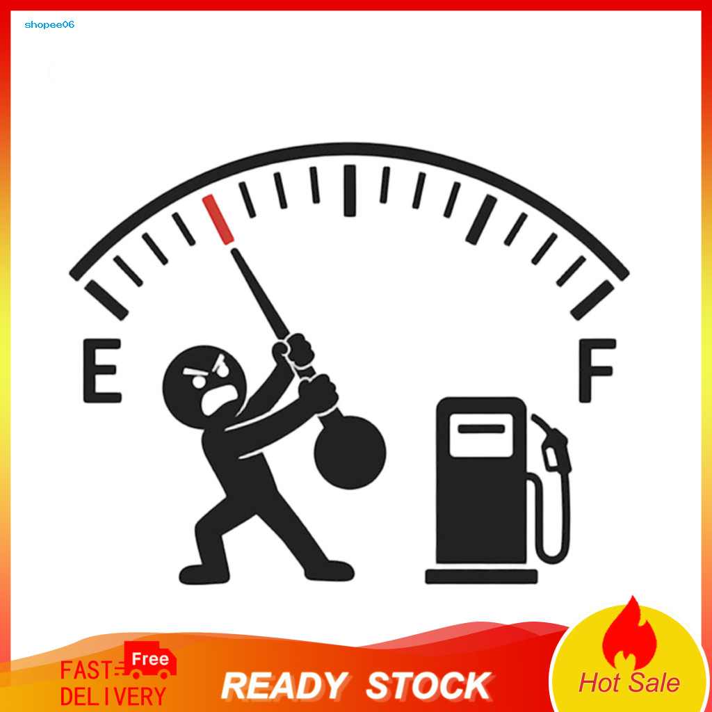 Thin Fuel Tank Decal Car Cap Sticker Funny – Hilarious Self-adhesive Lid Empty Gauge Design for Cars for Southeast