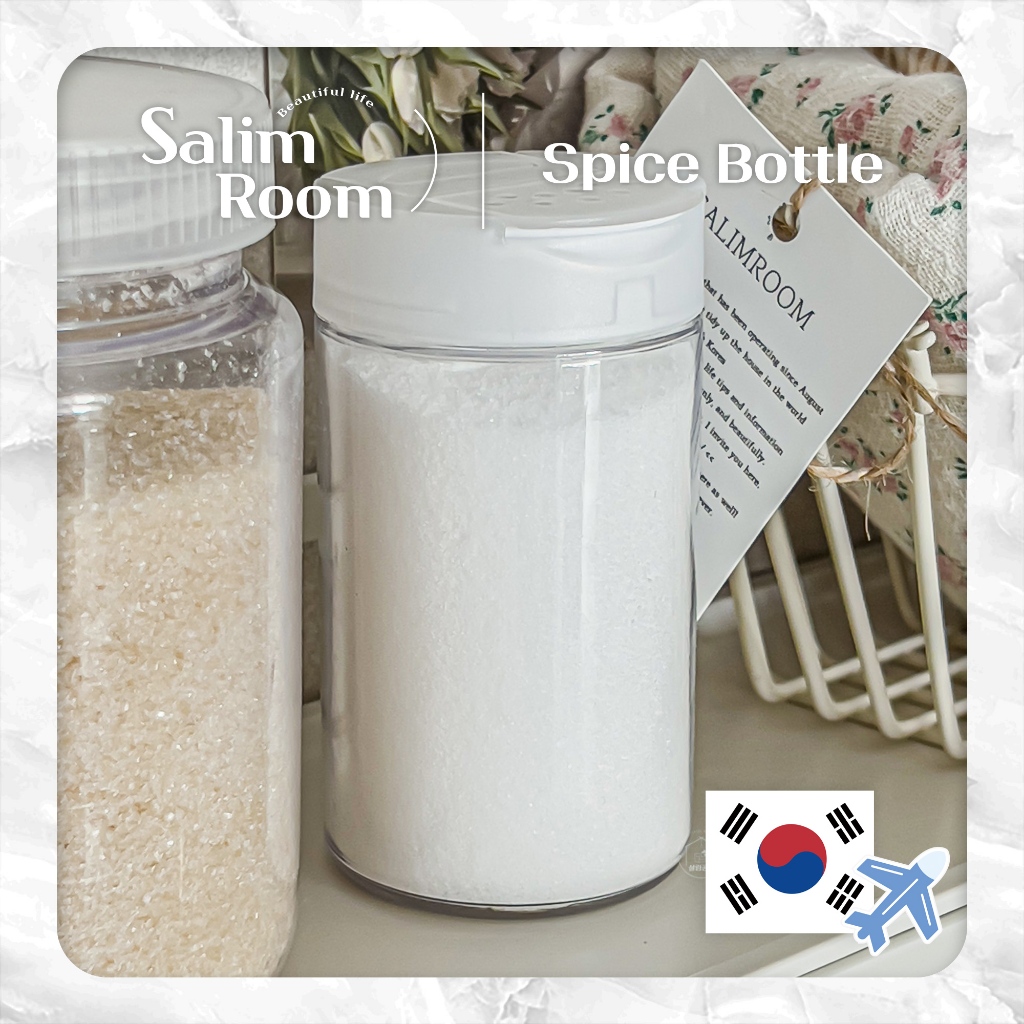 [Salimroom] 5ea Shaker Lids Spice Bottle White Black Cap 150ml Organizador De Recipientes De Pó De