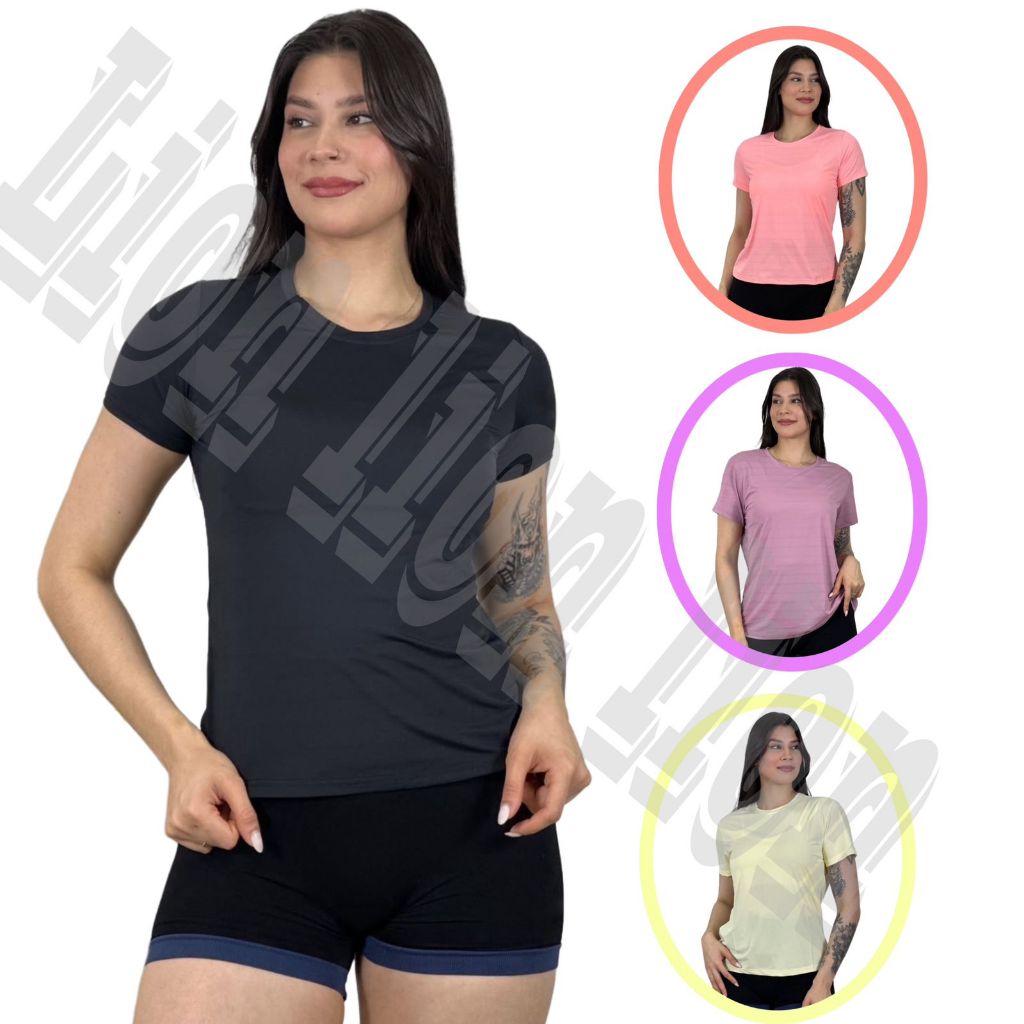 Camisa Treino Feminina  l Super Leve | Secagem Rápida | Toque Gelado | Alta Elasticidade