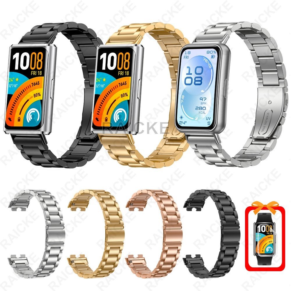 Pulseira de Substituição Clássica de Metal, Esportiva e à Prova d'Água, Compatível com Huawei Band 11 pro/11/10/9/8