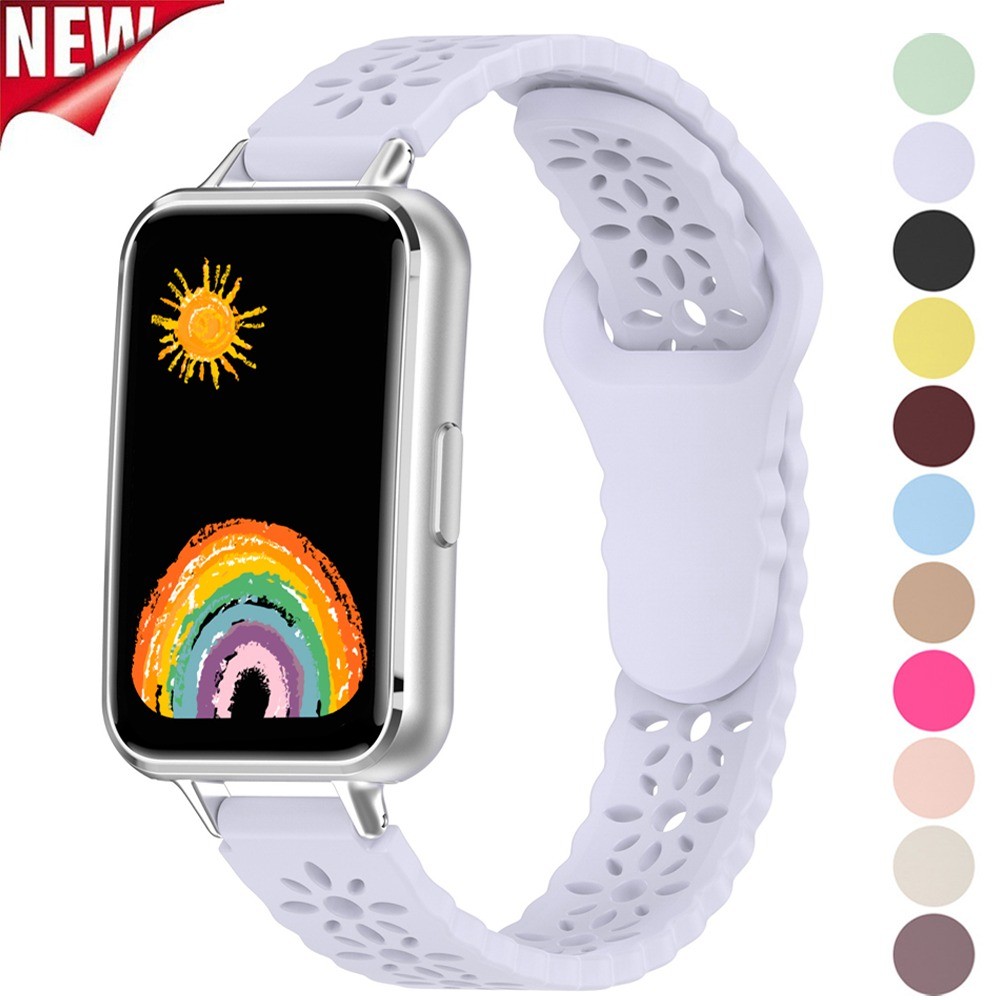 Pulseira Oca De Girassol Para Huawei Band 11 Sport De Silicone Macio Pro