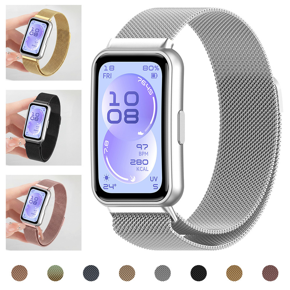 Pulseira De Metal Milanese Loop Para Huawei Band 11/11 Pro Banda Magnética De Aço Inoxidável Substituição Cinto Pulseira