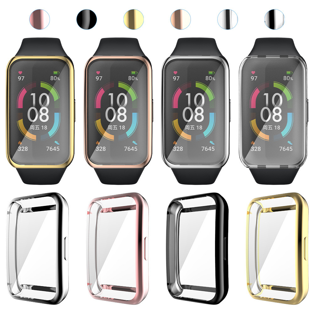 Capa Macia De TPU Para Huawei Band 7/6 Pro Com Toda A Cobertura Protetor De Tela Protetora Acessórios De Moldura De Pára