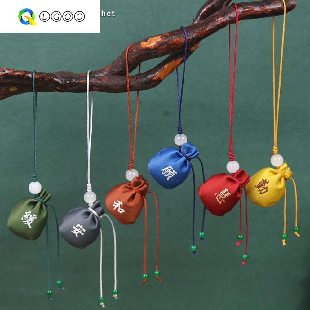 LGOO Mini Sachê De Pano , Pendurado Para Ervas Perfumadas Recheadas Saquinho Estilo Chinês , Bolsa Pequena Com Borla Pen