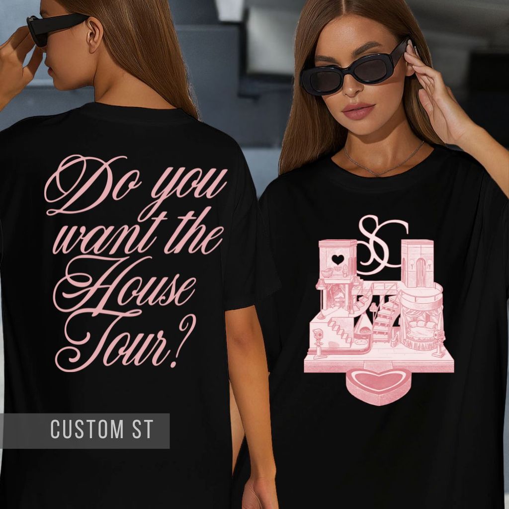 Camiseta Sabrina Carpenter House Tour Aesthetic Pop Star Please Short n’ Sweet