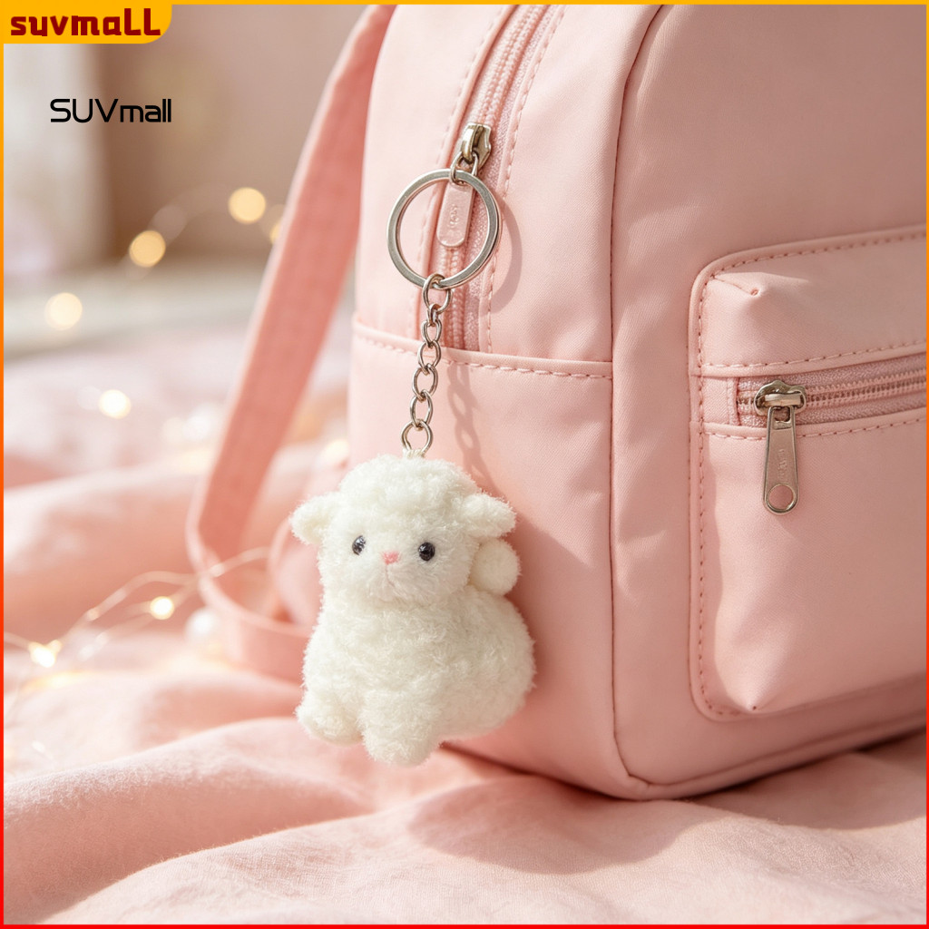 10pcs Cute 3d Flocked Sheep Pendants Mini Charms for Diy Earrings Bracelets Necklaces Keychains – Adorable Backpack Ac