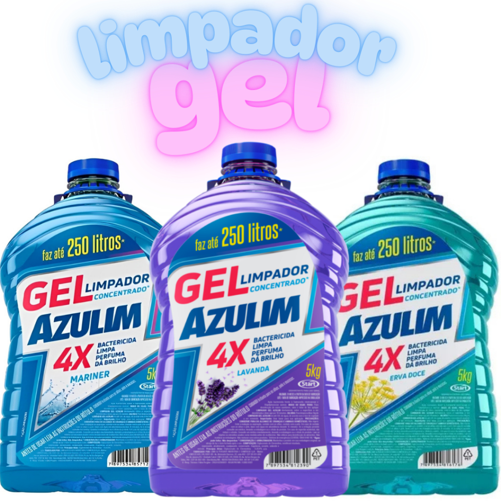 LIMPADOR GEL AZULIM 5L LAVANDA/MARINER/ERVA DOCE - START QUIMICA
