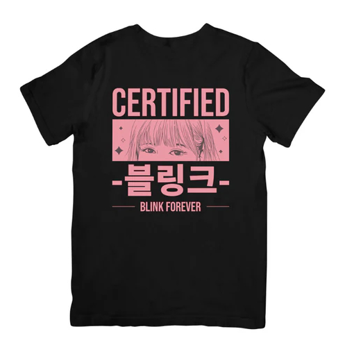 Camisa Premium Blackpink Certified Camiseta 100% Algodão