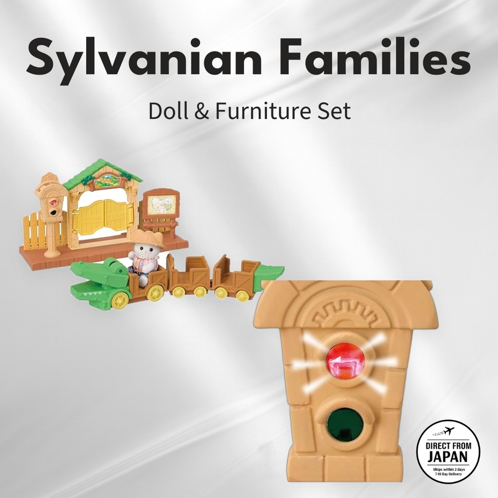 Sylvanian Families Doll & Furniture Set [Exciting Crocodile Train] CO-83 ST Mark Certified Ages 3+ T