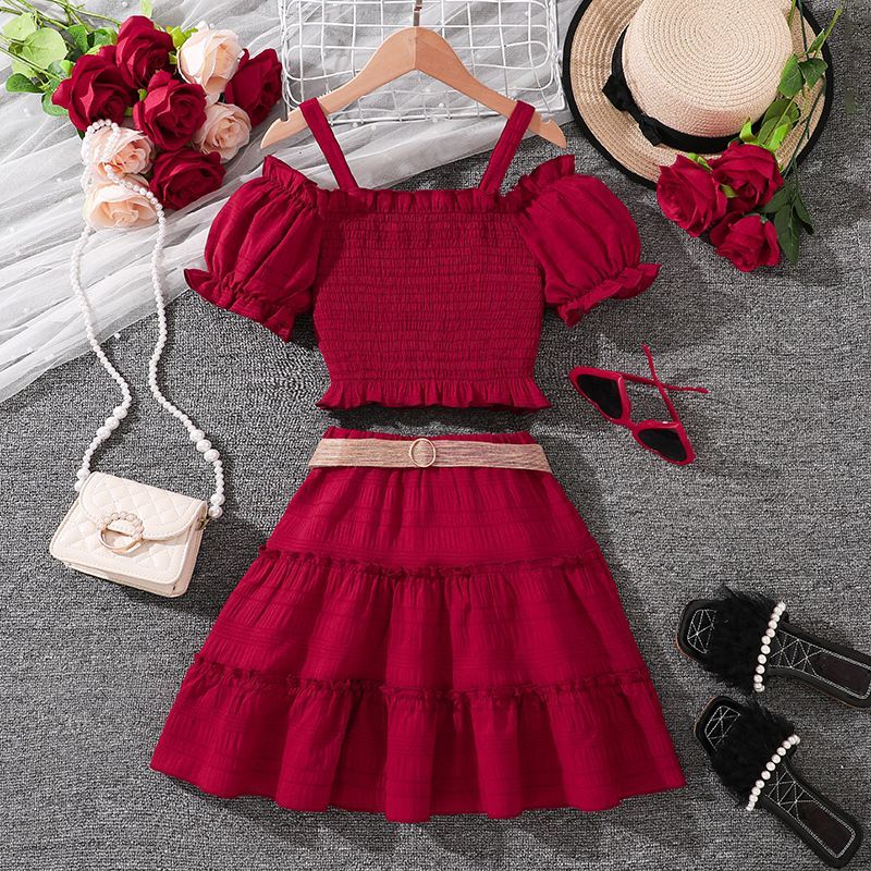 Vestido de Princesa para Meninas Novo Modelo com Colete e Saia com Camadas Trendy para Festa de Aniversário