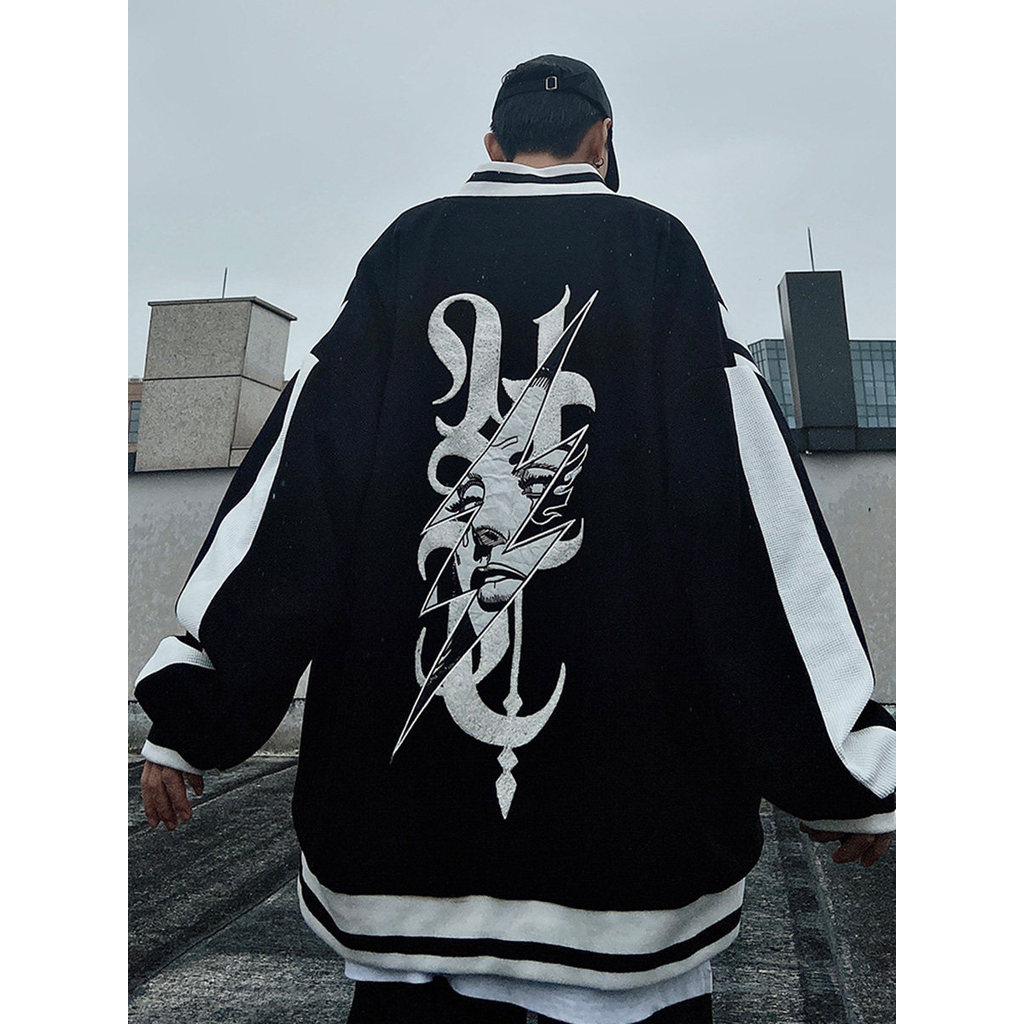 UUCSCC Nacional Trendy Hip-Hop High Street Street Wear Uniforme de beisebol Casual estilo gótico bordado