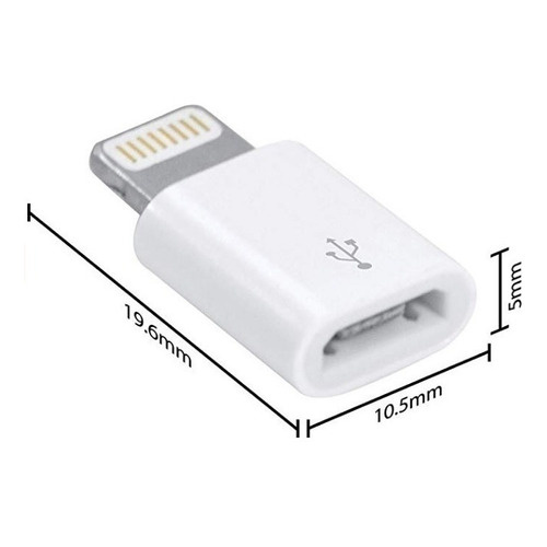 Adaptador Micro Usb Para iPhone Conversor Light V8 Para 8pin