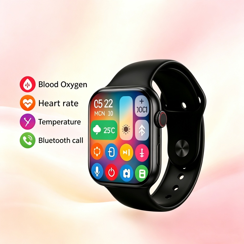 Relógio Inteligente Carregamento Sem Fio Monitor Cardíaco Compatível Iphone Android Envio Imediato