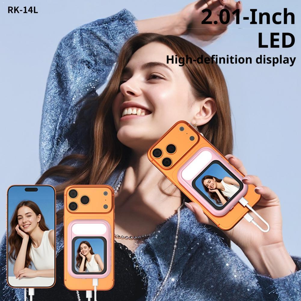 Monitor Magnético De Celular 2026 Com Espelhamento De Tela Sem Fio E Luz De Preenchimento Para iPhone 17 . , Câmera Tras