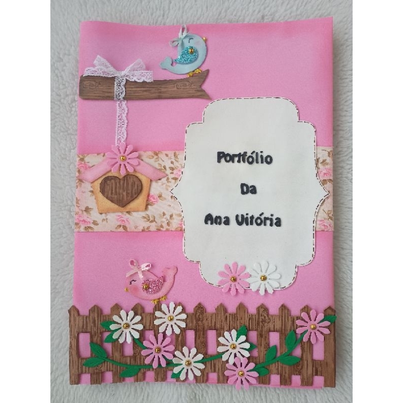 capa personalizada para portfólio/ formação de professores/ diário de bordo/ jardim encantado