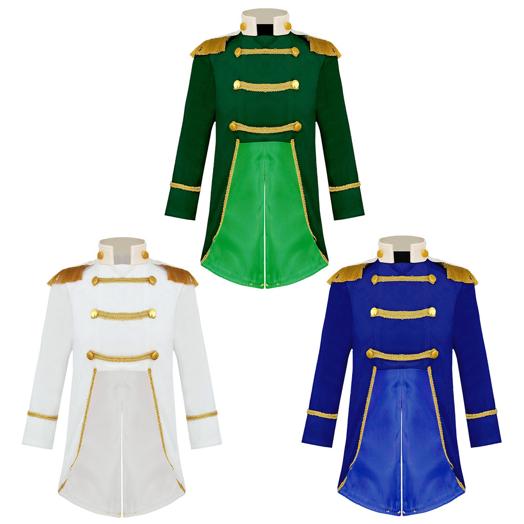 inhzoy Bebê Meninos Príncipe Traje Manga Longa Franja De Ouro Trança Veludo Tailcoat Estilo Tribunal Real Com Acessório